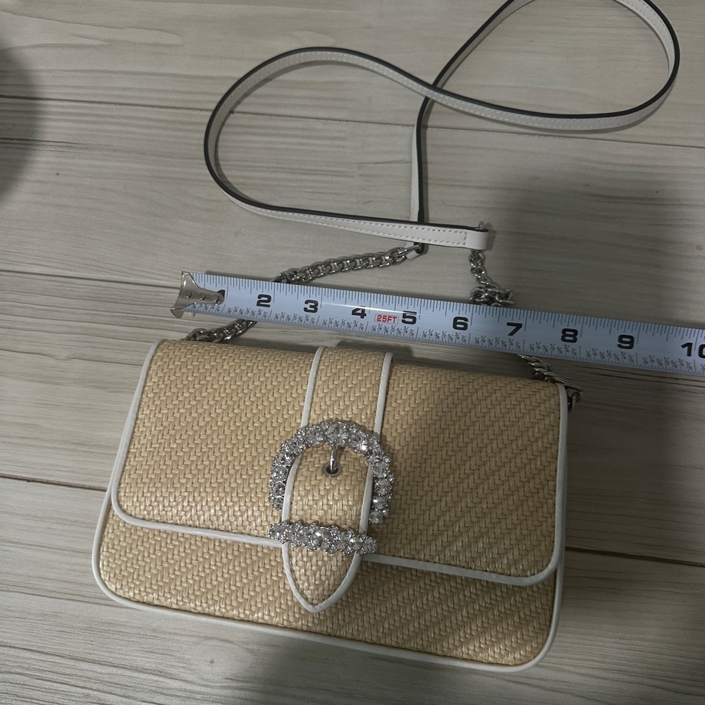 Jimmy Choo Woven Bag with Crystal Buckle